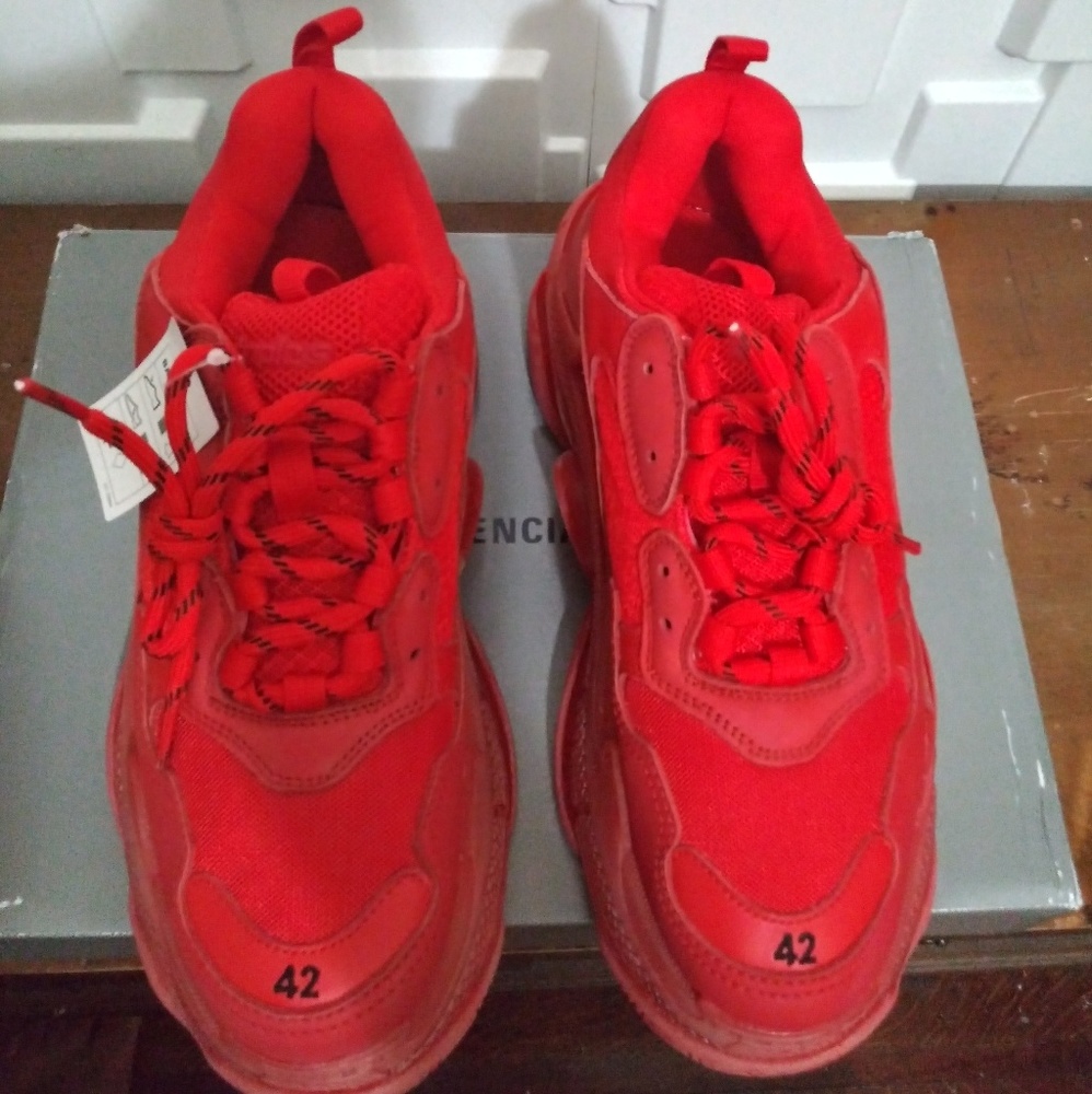 Balenciaga Triple S Clear Sole Red